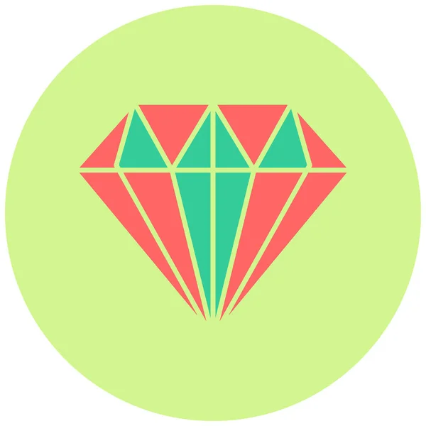 Gyémánt Web Ikon Egyszerű Illusztráció — Stock Vector