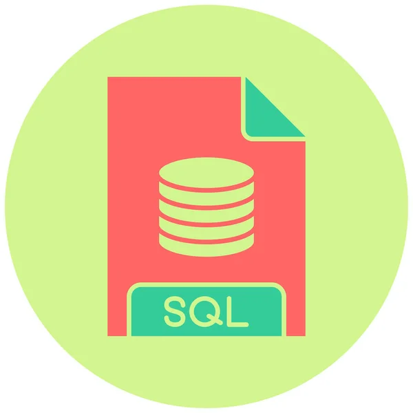 Sql File Format Icon Vector Illustration — Stock Vector