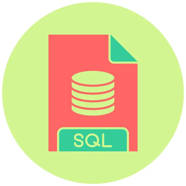 Sql File Format Icon Vector Illustration — ストックベクタ