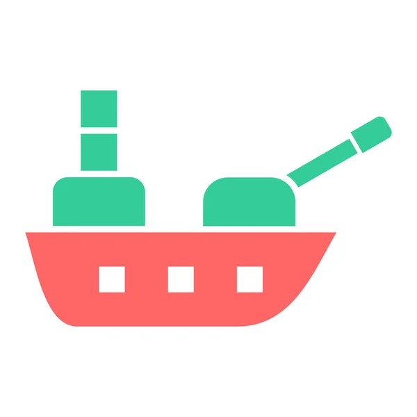 Barco Icono Web Ilustración Simple — Vector de stock