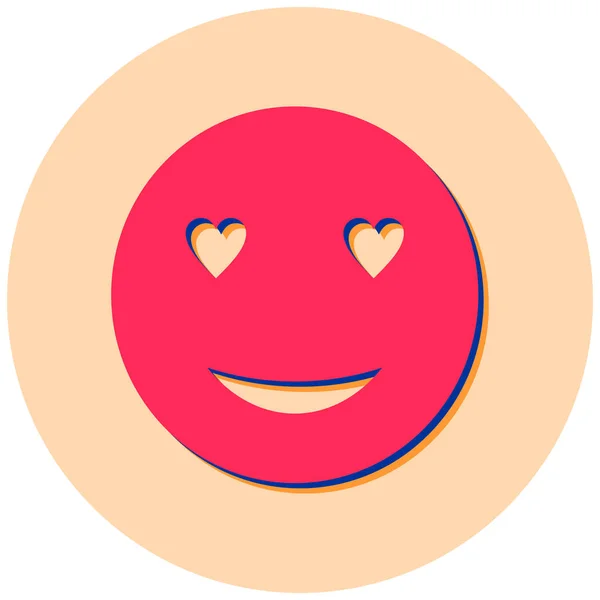 Faccia Emoticon Icona Web Illustrazione Vettoriale — Vettoriale Stock