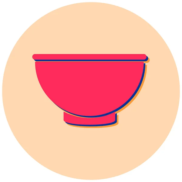 Bowl Web Ícone Design Simples —  Vetores de Stock