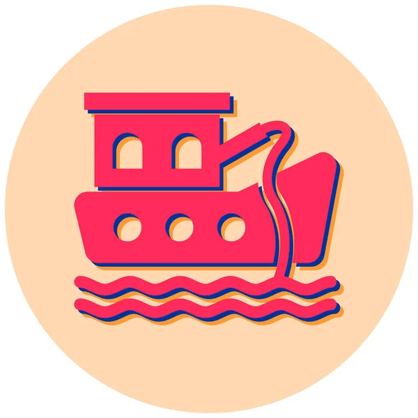 Ship Web Icon Simple Illustration — Stock Vector