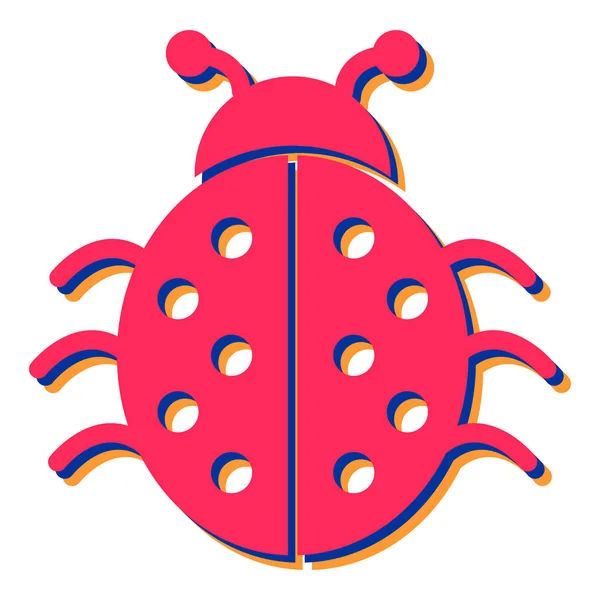 Uğur Böceği Web Simgesi Basit Illüstrasyon — Stok Vektör