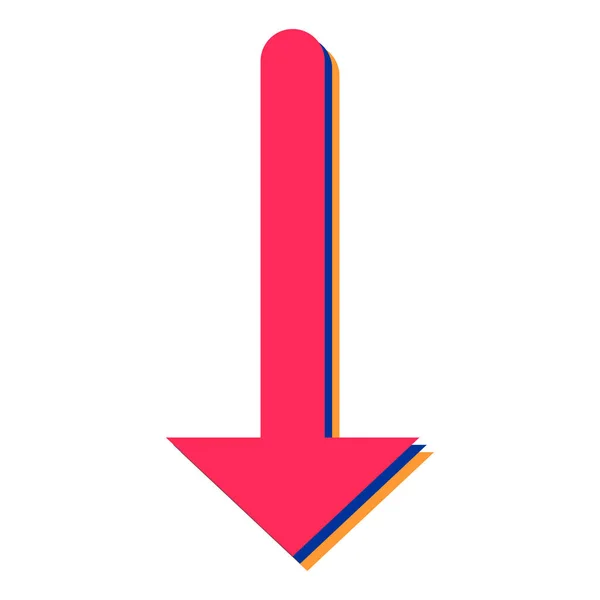 Icono Flecha Ilustración Simple Los Iconos Vectores Rojos Para Web — Vector de stock