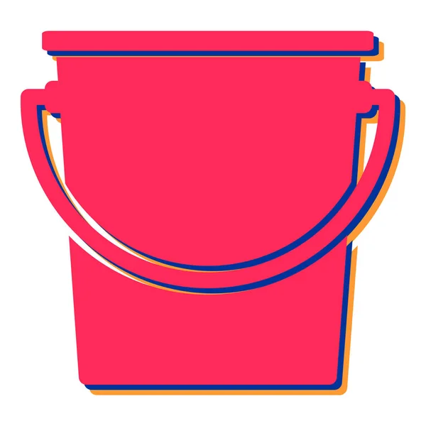 Eimer Symbol Einfache Illustration Von Vektor Symbolen Für Reinigungsgeräte Web — Stockvektor