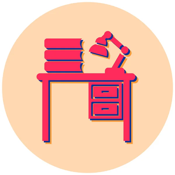 Escritorio Icono Web Ilustración Simple — Vector de stock