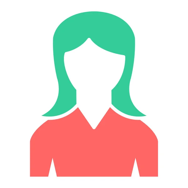 Une Femme Icône Web Illustration Simple — Image vectorielle