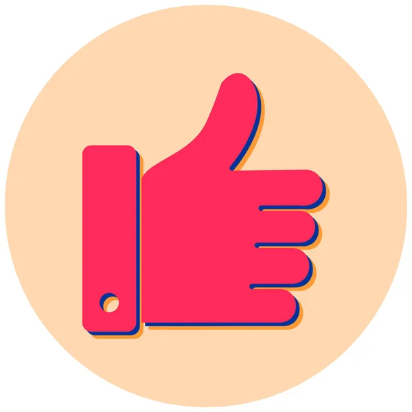 Великий Палець Вгору Веб Іконка Проста Ілюстрація — стоковий вектор