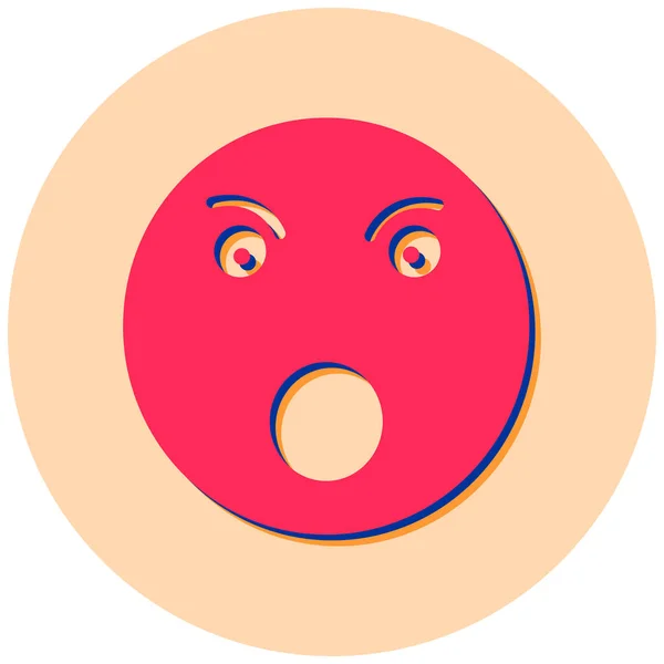 Face Emoticon Emoji Vektör Çizimi — Stok Vektör
