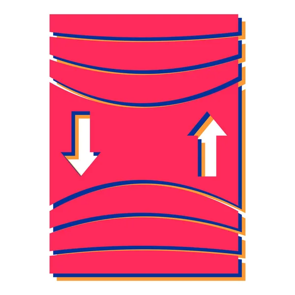 Illustration Vectorielle Une Boîte Carrée Rouge Blanche — Image vectorielle