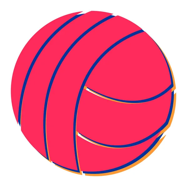 Значок Баскетбольного Яча Начерк Ілюстрації Волейболу Векторний Символ Інтернету — стоковий вектор