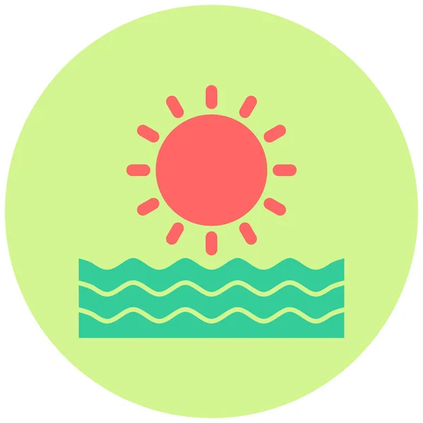 Sea Web Icon Simple Illustration — Stock Vector