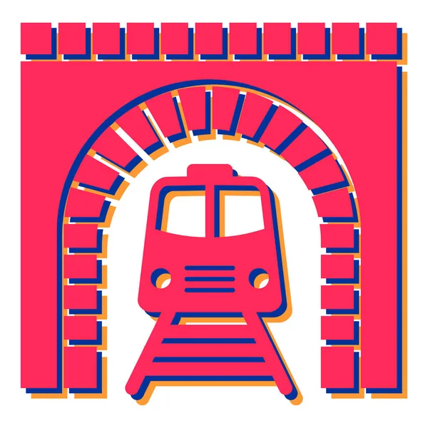 Bir tren simgesinin vektör illüstrasyonu