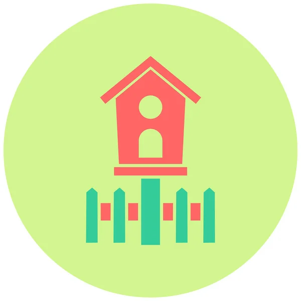 Birdhouse Web Icon Simple Illustration — Stock Vector