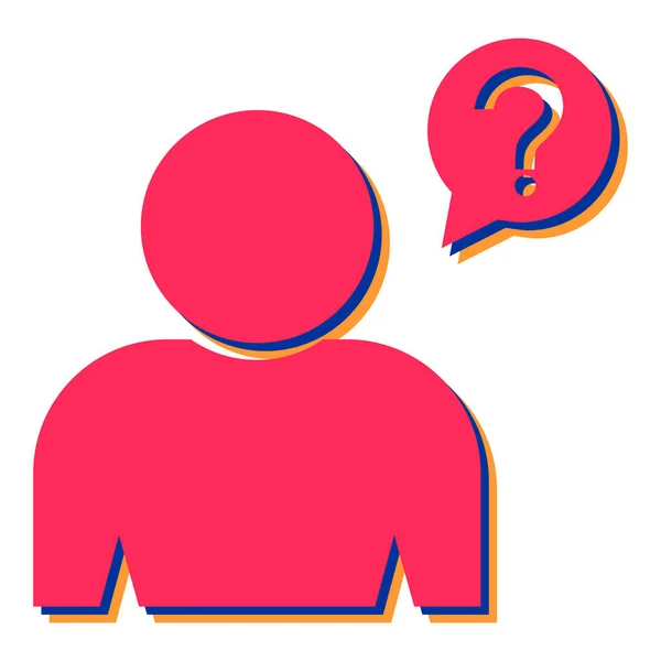 Man Speech Bubble Icon Vector Illustration — Stock Vector