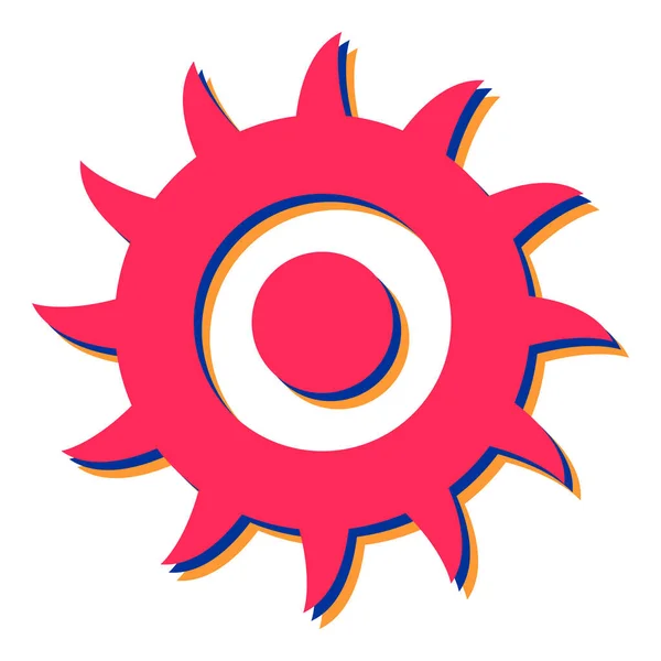 Ikona Slunečního Kola Ploché Ilustrace Vektorových Ikon Sluneční Koule Pro — Stockový vektor