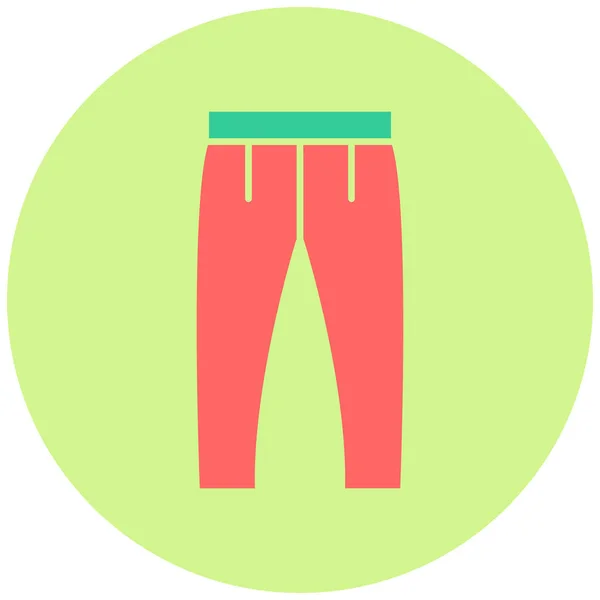 Pantalones Icono Web Ilustración Simple — Vector de stock