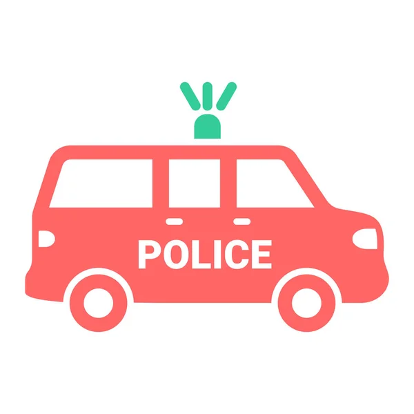 Icono Del Coche Policía Ilustración Del Vector — Vector de stock