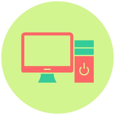 Bilgisayar. Web simgesi basit illüstrasyon