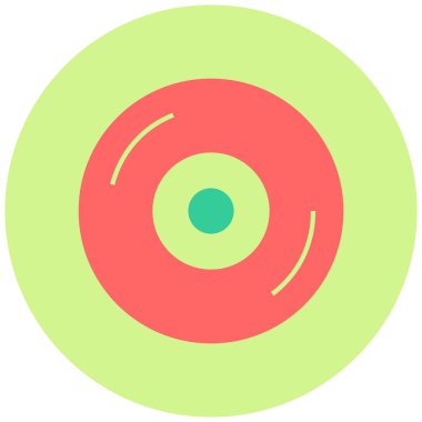 CD mi? Web simgesi basit illüstrasyon