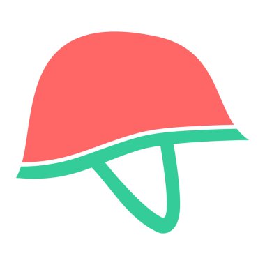 Miğfer. Web simgesi basit illüstrasyon