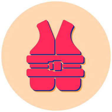 Güvenlik yeleğinin düz simgesi