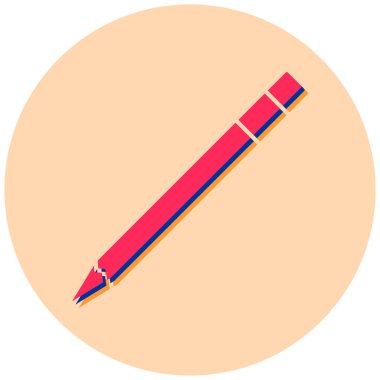 Kalem. Web simgesi basit illüstrasyon