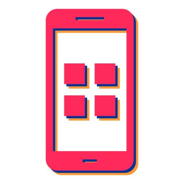 Cep telefonu vektör illüstrasyon tasarımlı akıllı telefon