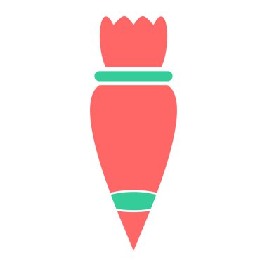 Su torbası simgesinin düz biçimli vektör illüstrasyonu