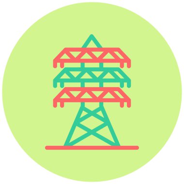 Güç Kulesi simgesinin vektör çizimi