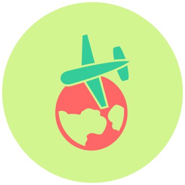 Seyahat. Web simgesi basit illüstrasyon