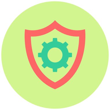 siber ayar simgesi, vektör illüstrasyonu basit tasarım 