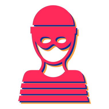 soyguncu simgesi, vektör illüstrasyonu basit tasarım