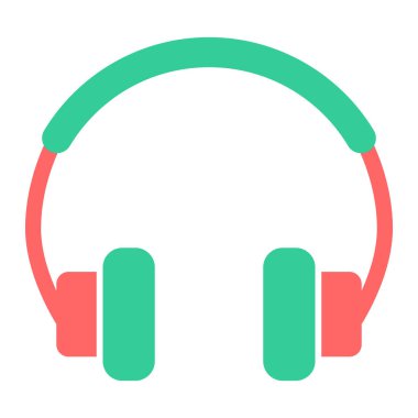 Kulaklık. Web simgesi basit illüstrasyon