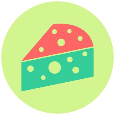 Peynir. Web simgesi basit illüstrasyon