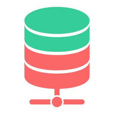 veritabanı. Web simgesi basit illüstrasyon