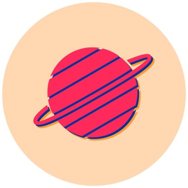 Uzay gezegeni. Basit resimleme