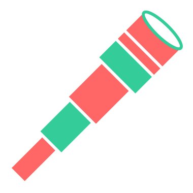 Teleskop. Web simgesi basit illüstrasyon