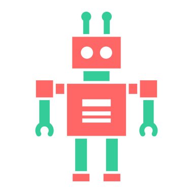 Çizgi film robotunun vektör çizimi