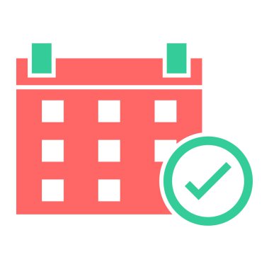 Takvim simgesi vektör illüstrasyonu