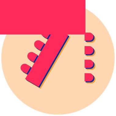 Bir havlunun düz tasarımının vektör çizimi