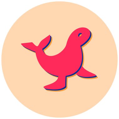 Ördek ikonu. Beyaz arkaplanda izole edilmiş web tasarımı için renkli vektör simgelerinin özet biçimi