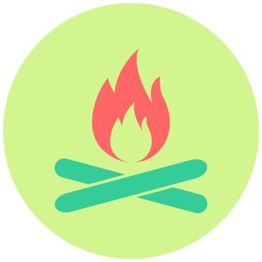 Yangın. Web simgesi basit illüstrasyon