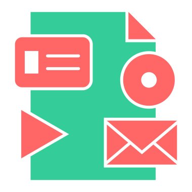 İleti içeren zarf, vektör illüstrasyonu