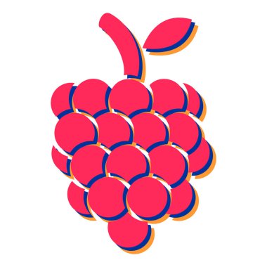 üzüm ikonu vektör illüstrasyon grafik tasarımı