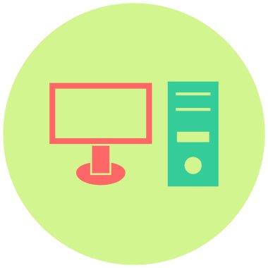 Bilgisayar. Web simgesi basit illüstrasyon