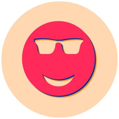  face emoticon web simgesi, vektör illüstrasyonu
