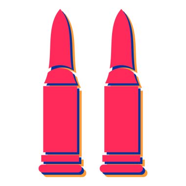 Kurşun ikonu. Beyaz arkaplanda izole edilmiş kurşun vektör simgelerinin düz çizimi