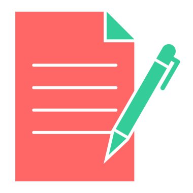 Belge. Web simgesi basit illüstrasyon